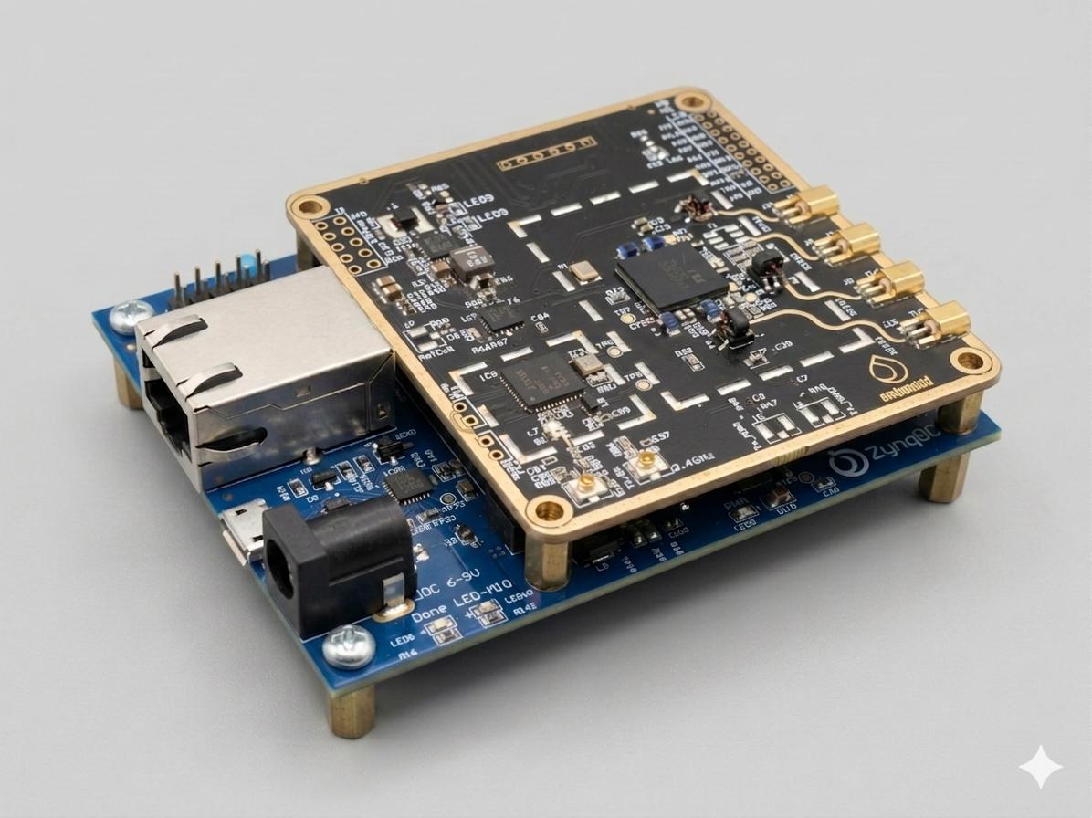 Custom ZynqBC board used for IIO Oscilloscope bring-up