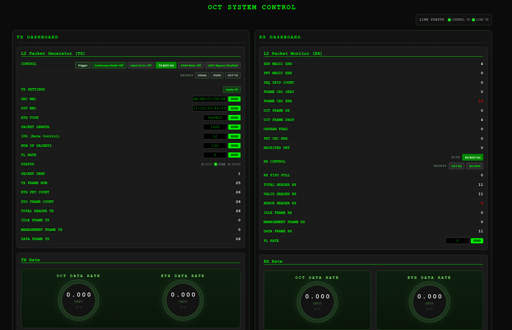 OCT GUI application running on Versal Linux