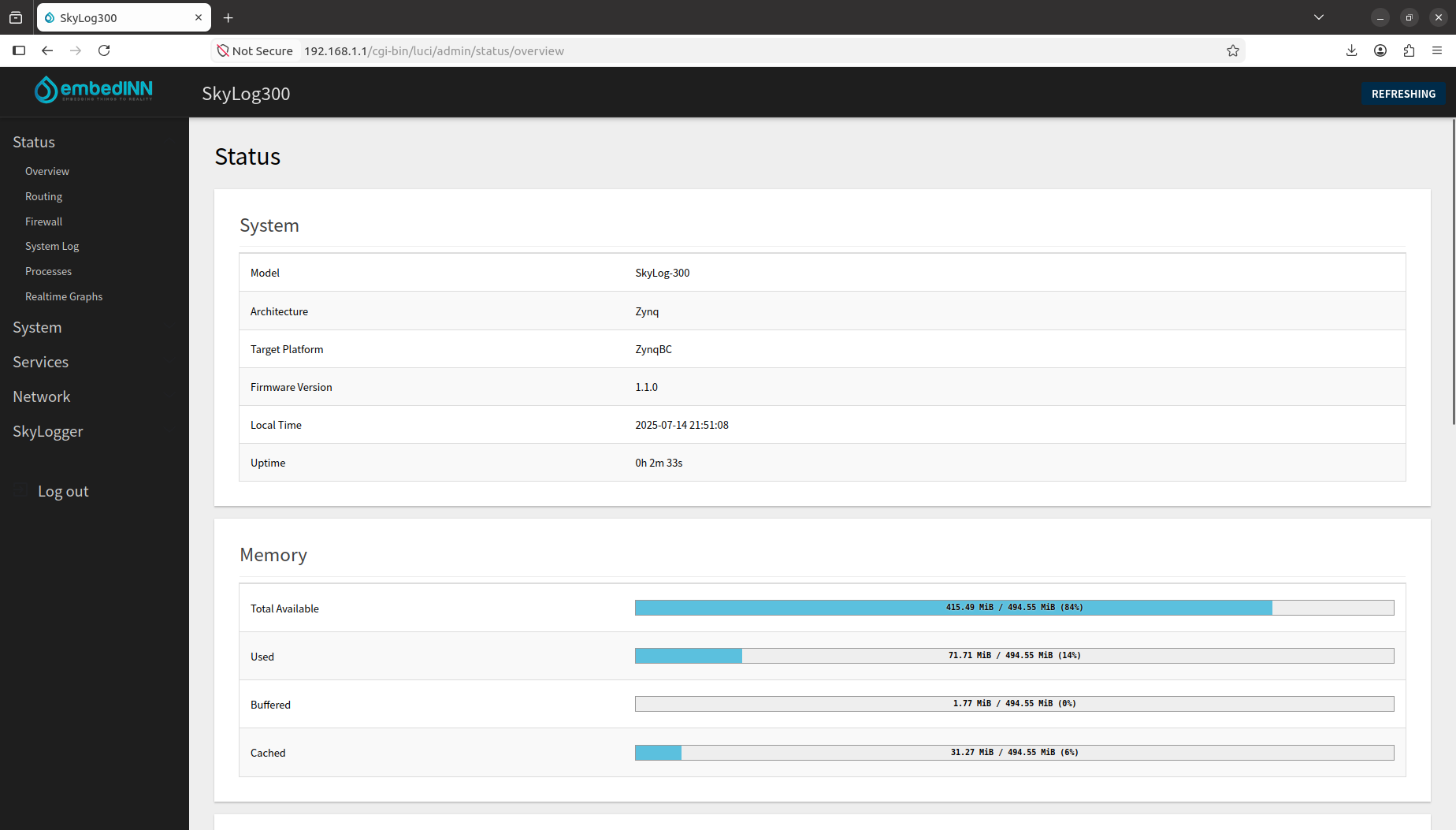 Network Tap web UI for the custom OpenWrt platform